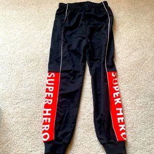 Boys sweat pants/ joggers size 7-8 New Super hero